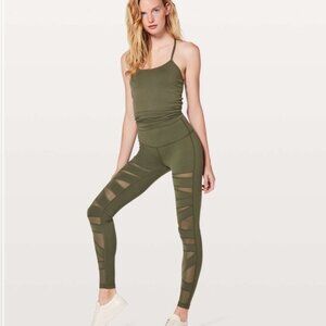 Lululemon Wunder Under Pant (Hi-Rise) *Tech Mesh Sage Athletic Yoga leggings 4